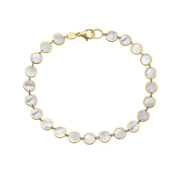 14K Yellow Gold Mother of Pearl Bracelet Quality Gem LLC Bethel, CT