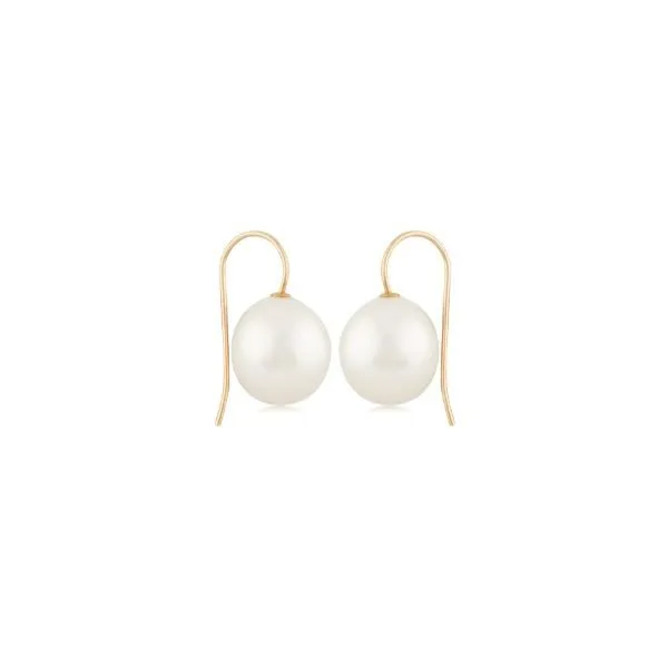 14K Yellow Gold Baroque Pearl Drop Earrings Quality Gem LLC Bethel, CT