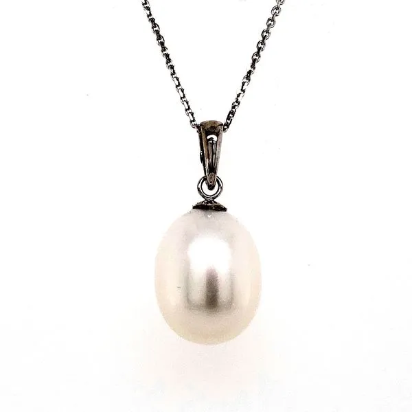 14K White Gold Freshwater Pearl Pendant Quality Gem LLC Bethel, CT