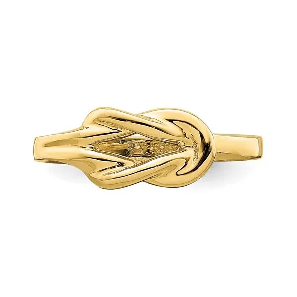 14K Yellow Gold Freeform Knot Ring Size 7 Image 2 Quality Gem LLC Bethel, CT
