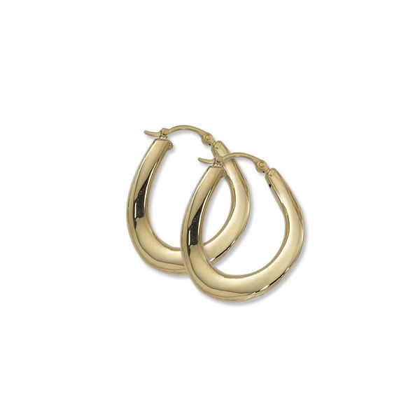 14K Yellow Gold Small Wavy Hoop Earrings Quality Gem LLC Bethel, CT