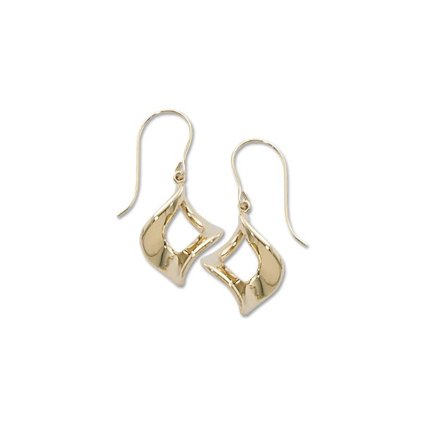 14K Yellow Gold Marquis Twist Dangle Earrings Quality Gem LLC Bethel, CT
