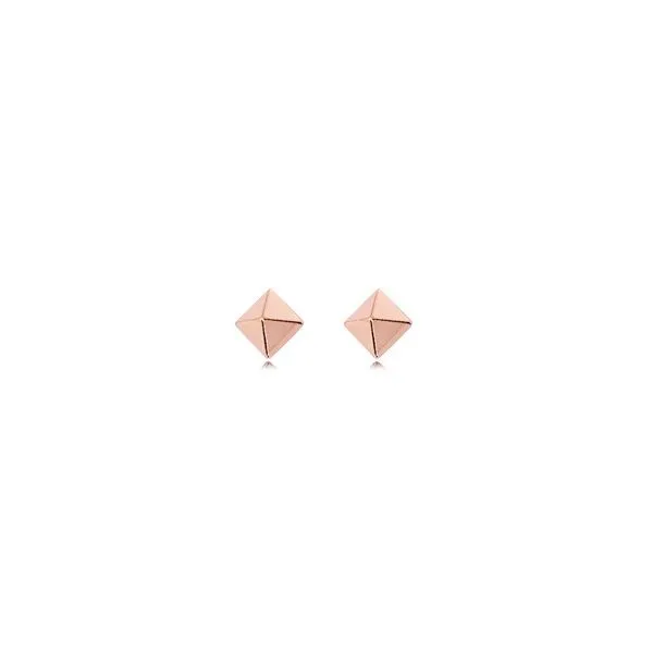 14K Yellow Gold Pyramid Stud Earrings Quality Gem LLC Bethel, CT