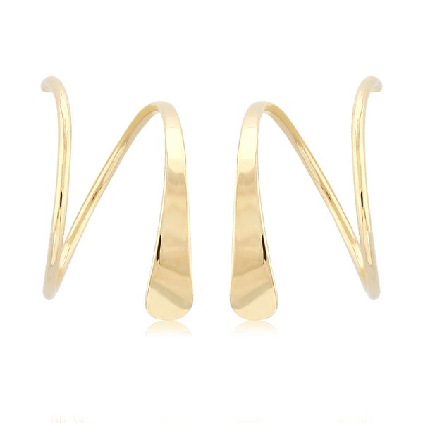 14K Yellow Gold Tapered Wire Cuff Earrings Quality Gem LLC Bethel, CT