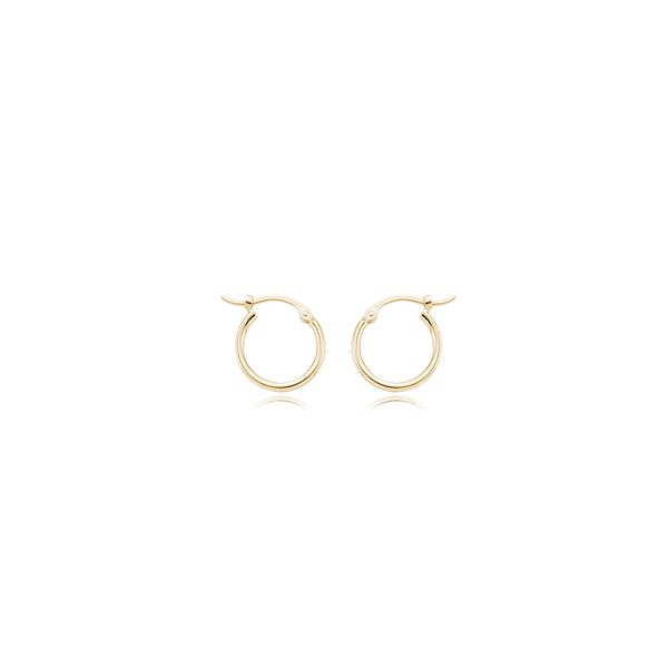 14K Yellow Gold Extra Small Tube Hoop Earrings Quality Gem LLC Bethel, CT