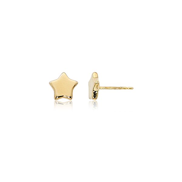 14K Yellow Gold Star Stud Earrings Quality Gem LLC Bethel, CT
