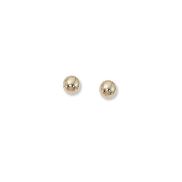 14K Yellow Gold 5mm Ball Stud Earrings Image 2 Quality Gem LLC Bethel, CT