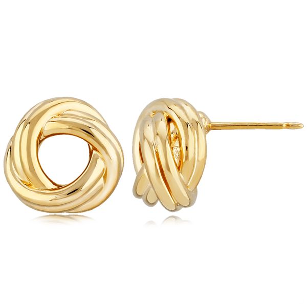 14K Yellow Gold Love Knot Stud Earrings Quality Gem LLC Bethel, CT