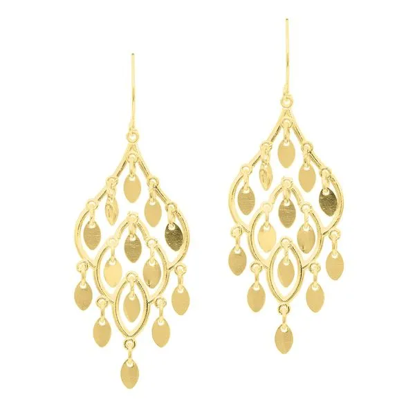 14K Yellow Gold Chandelier Earrings Quality Gem LLC Bethel, CT