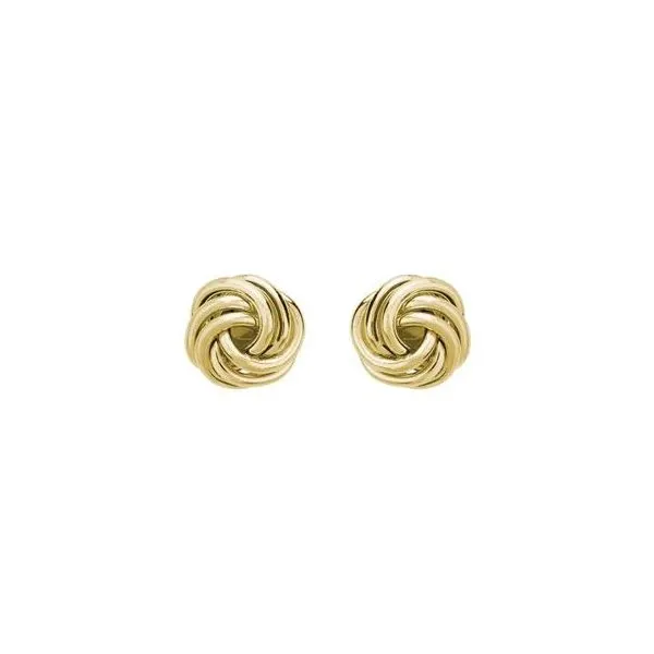14K Yellow Gold Rosetta Knot Stud Earring Quality Gem LLC Bethel, CT