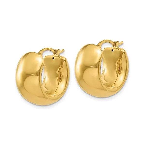 14K Yellow Gold Band Hoop Earrings Quality Gem LLC Bethel, CT