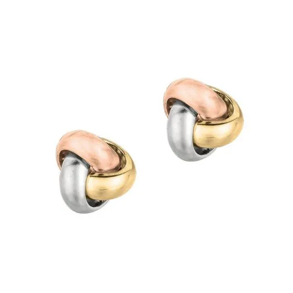 14K Tricolor Love Knot Earrings Quality Gem LLC Bethel, CT