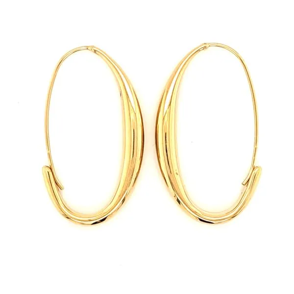 14K Yellow Gold Graduated Oval Earrings Quality Gem LLC Bethel, CT