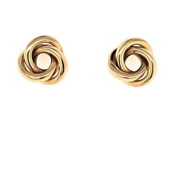 14K Yellow Gold Large Love Knot Earrings Quality Gem LLC Bethel, CT