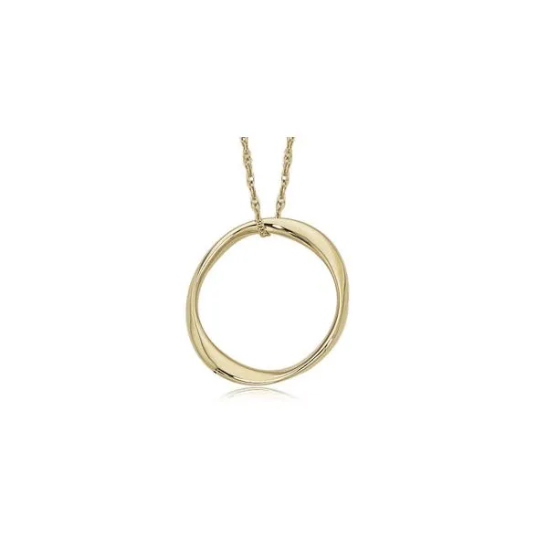 14K Yellow Gold Open Circle Necklace Quality Gem LLC Bethel, CT
