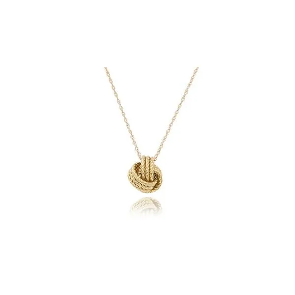 14K Yellow Gold Braided Love Know Pendant Image 2 Quality Gem LLC Bethel, CT