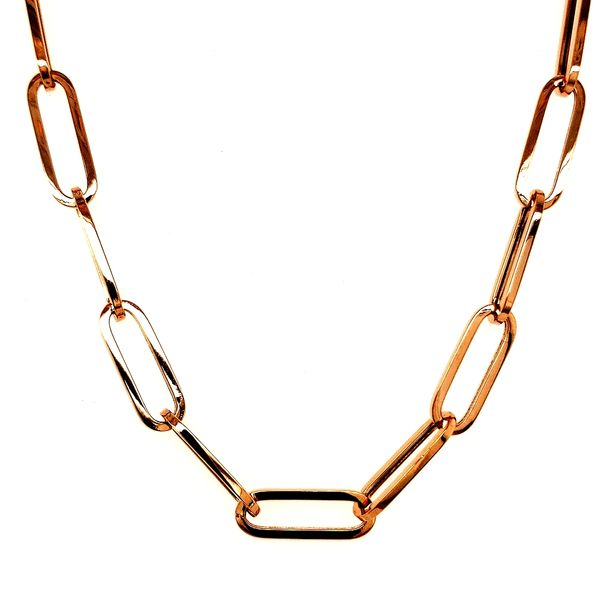 14K Rose Gold Paperclip Necklace Length 18 Inches Quality Gem LLC Bethel, CT