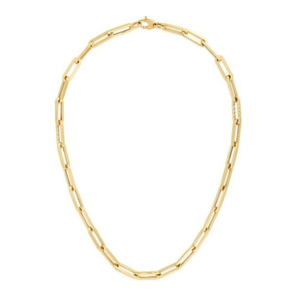 14K Yellow Gold Paperclip Necklace Length 18 Inches Quality Gem LLC Bethel, CT