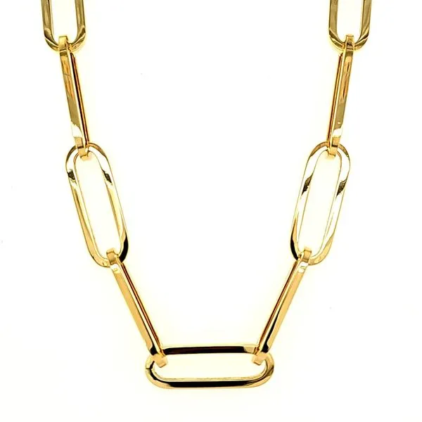14K Yellow Gold Paperclip Necklace Length 18 Inches Quality Gem LLC Bethel, CT