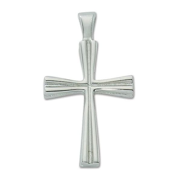 14K White Gold Solid Cross Pendant Quality Gem LLC Bethel, CT