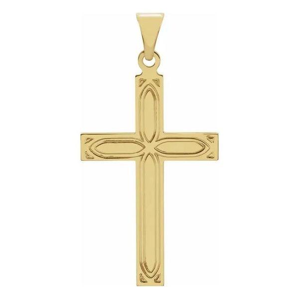 14K Yellow Gold Cross Pendant Quality Gem LLC Bethel, CT