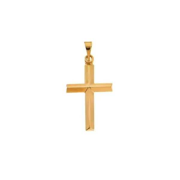 14K Yellow Gold Polished Cross Pendant Quality Gem LLC Bethel, CT