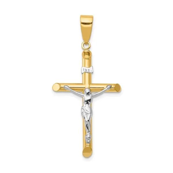 14K Two Tone Crucifix Pendant Quality Gem LLC Bethel, CT