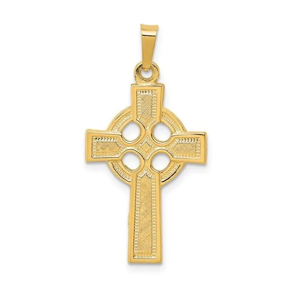 14K Yellow Gold Celtic Cross Pendant Quality Gem LLC Bethel, CT