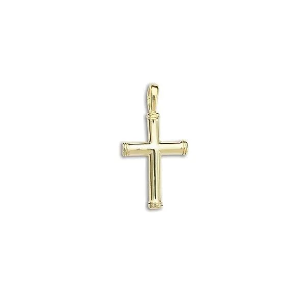 14K Yellow Gold Small Solid Cross Pendant Quality Gem LLC Bethel, CT