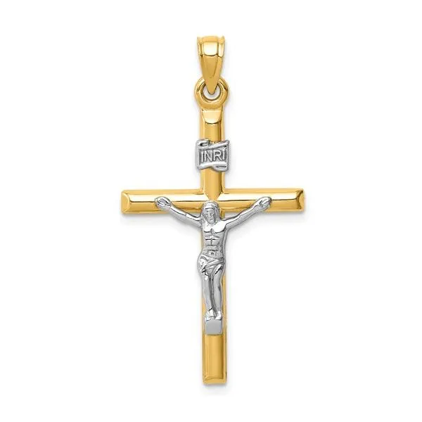 14K Two Tone  Crucifix Pendant Quality Gem LLC Bethel, CT