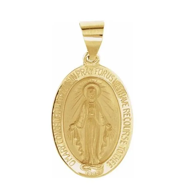 14K Yellow Gold Miraculous Medal Quality Gem LLC Bethel, CT