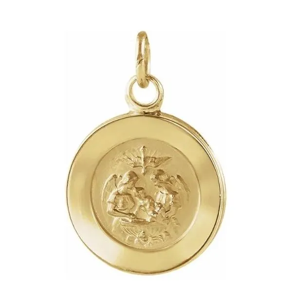 14K Yellow Gold Baptismal Medal Quality Gem LLC Bethel, CT
