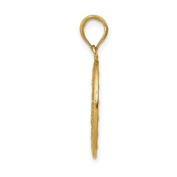 14K Yellow Gold Miraculous Medal Pendant Image 3 Quality Gem LLC Bethel, CT