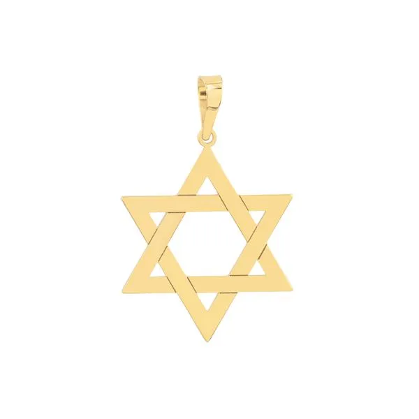 14K Yellow Gold Star of David Pendant Quality Gem LLC Bethel, CT