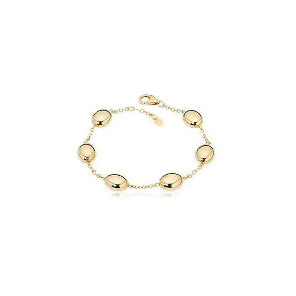 14K Yellow Gold Bead Station Bracelet Quality Gem LLC Bethel, CT