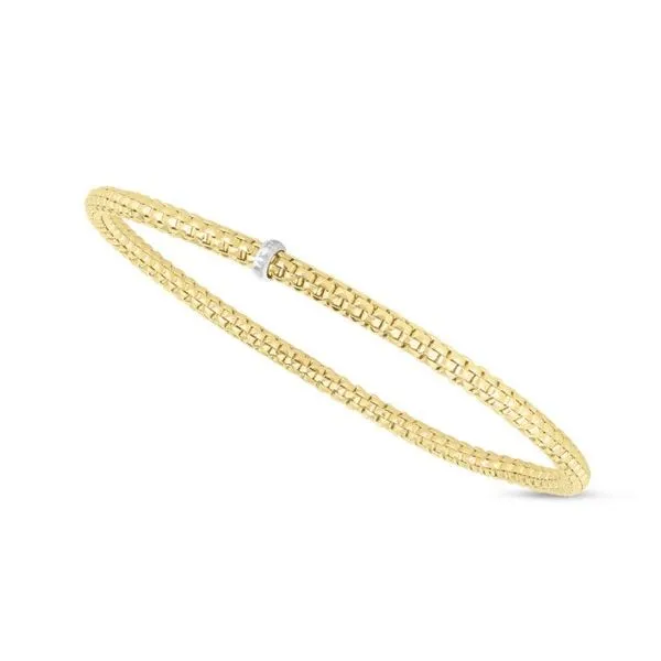 14K Yellow Gold Karat Popcorn Stretch Bracelet Quality Gem LLC Bethel, CT