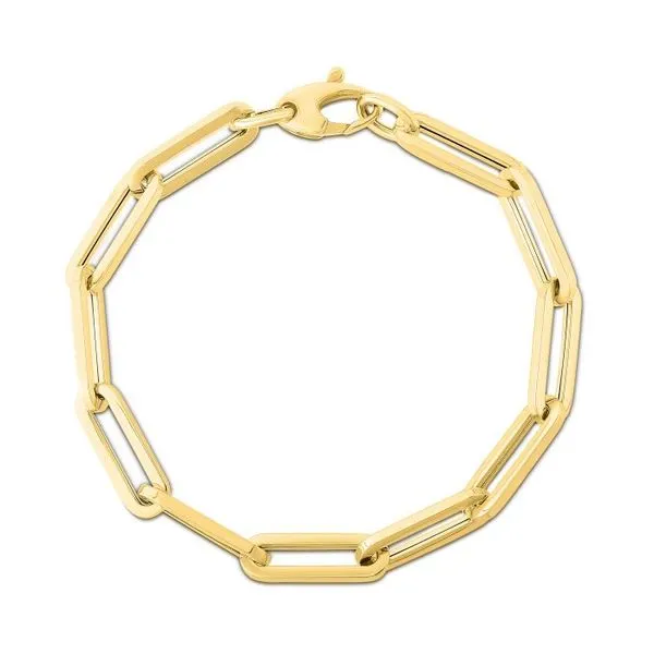 14K Yellow Gold Paperclip Bracelet Length 7.5 Inches Quality Gem LLC Bethel, CT