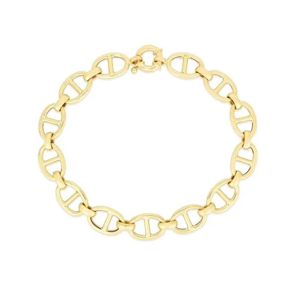 14K Yellow Gold Mariner Bracelet Length 7.5 Inches Image 2 Quality Gem LLC Bethel, CT