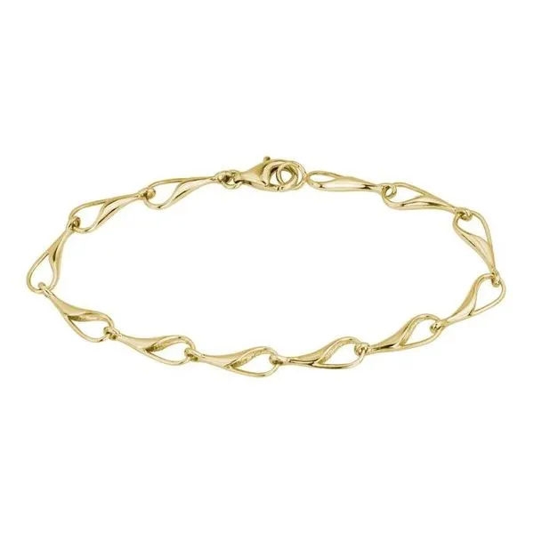 14K Yellow Gold Needle's Eye Bracelet Length 7.25 Inches Quality Gem LLC Bethel, CT