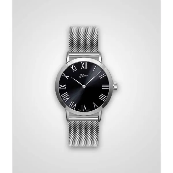 Stainless Steel Black Mesh Belair Watch 30mm Quality Gem LLC Bethel, CT