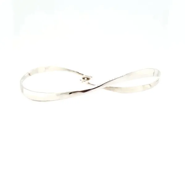 Sterling Silver Wavy Hammered Bangle Bracelet Quality Gem LLC Bethel, CT