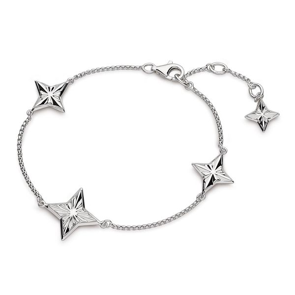 Sterling Silver Empire Astoria Tri-Star Bracelet Quality Gem LLC Bethel, CT