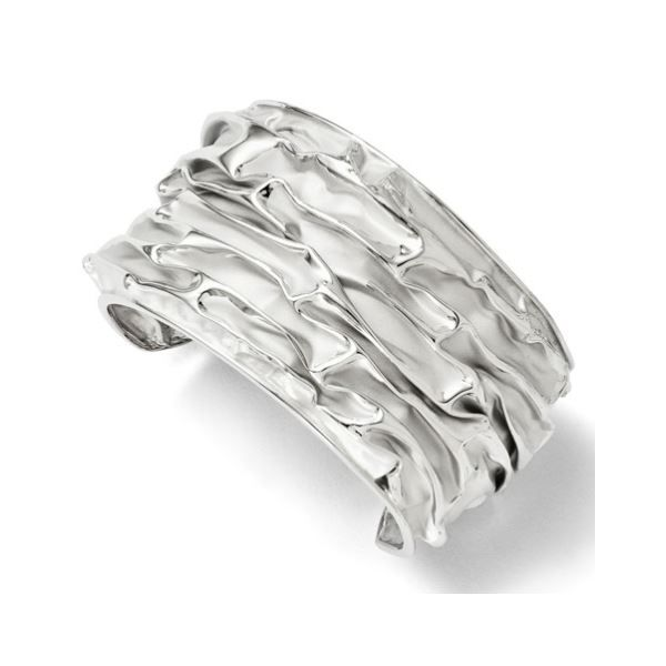 Sterling Silver Domed Scrunched Cuff Bangle Bracelet Quality Gem LLC Bethel, CT