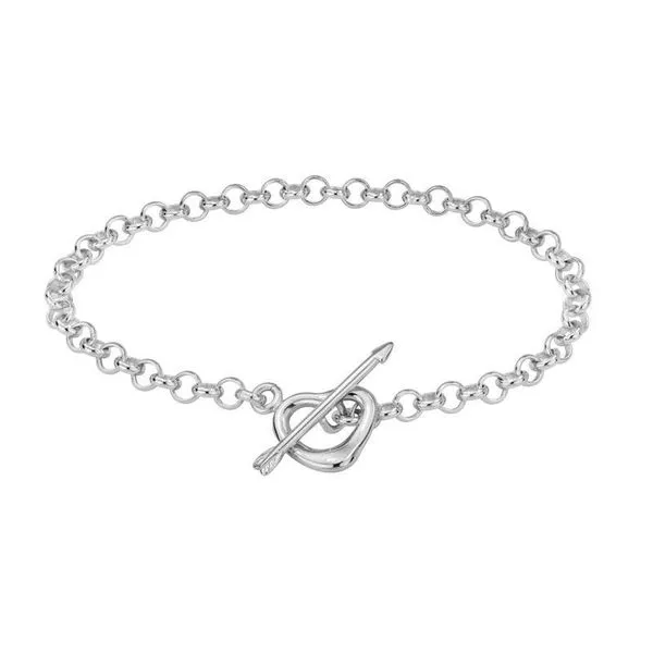 Sterling Silver Heart & Arrow Toggle Bracelet Quality Gem LLC Bethel, CT