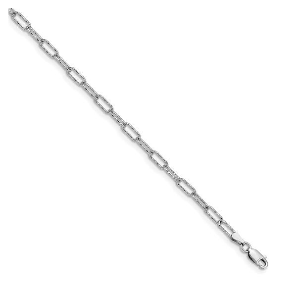 Sterling Silver Textured Link Ankle Bracelet Quality Gem LLC Bethel, CT