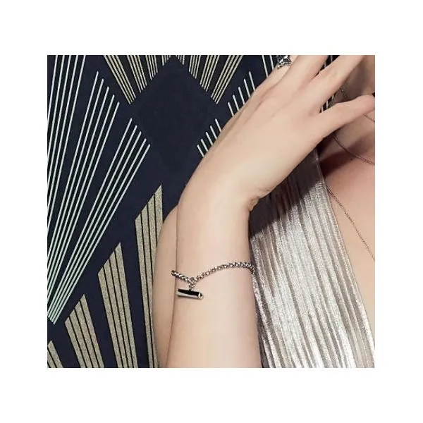 Sterling Silver Revival Manhattan Bar Horizontal Bracelet 7.5 Inches Image 2 Quality Gem LLC Bethel, CT