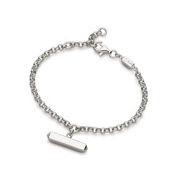 Sterling Silver Revival Manhattan Bar Horizontal Bracelet 7.5 Inches Quality Gem LLC Bethel, CT