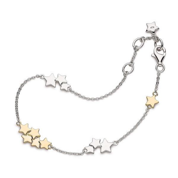 Sterling Silver & 18K Yellow Gold Plate Stargazer Bracelet Quality Gem LLC Bethel, CT