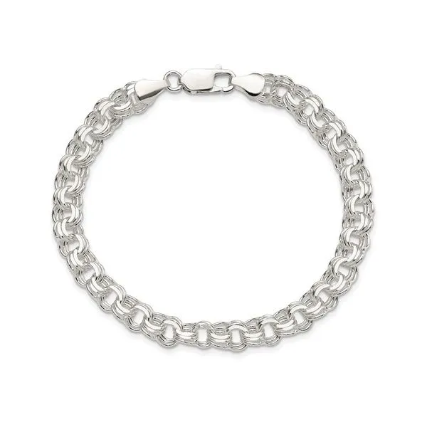 Sterling Silver Triple Link Charm Bracelet Quality Gem LLC Bethel, CT