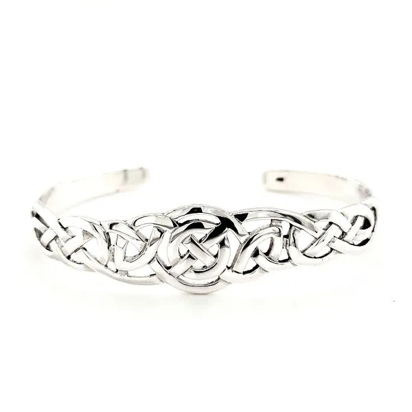 Sterling Silver Celtic Cuff Bracelet Image 2 Quality Gem LLC Bethel, CT